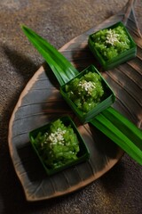 pandan sticky rice desserts 
