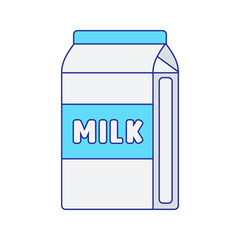 Packaged Milk Illustration
