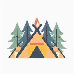 Fototapeta premium Camping Trip Illustration