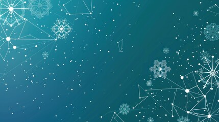 Fototapeta premium Abstract Wintery Background with Snowflake