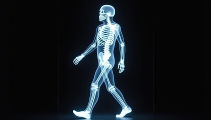 Human Skeleton Walking.