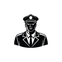 police man illustration silhouette