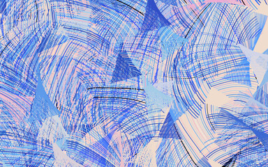 Light Pink, Blue vector backdrop with memphis shapes.