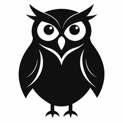 Owl on a branch isolated on white, owl vector illustration, bird on a branch vector art, owl silhouette, bird vector icon, owl on a branch vector, eps, owl on a branch cartoon