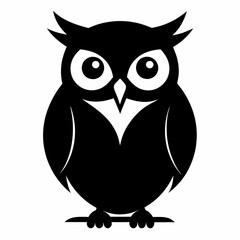 Owl on a branch isolated on white, owl vector illustration, bird on a branch vector art, owl silhouette, bird vector icon, owl on a branch vector, eps, owl on a branch cartoon