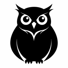 Owl on a branch isolated on white, owl vector illustration, bird on a branch vector art, owl silhouette, bird vector icon, owl on a branch vector, eps, owl on a branch cartoon