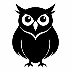 Owl on a branch isolated on white, owl vector illustration, bird on a branch vector art, owl silhouette, bird vector icon, owl on a branch vector, eps, owl on a branch cartoon