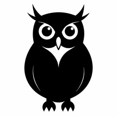 Owl on a branch isolated on white, owl vector illustration, bird on a branch vector art, owl silhouette, bird vector icon, owl on a branch vector, eps, owl on a branch cartoon