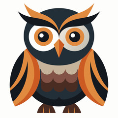 Owl on a branch isolated on white, owl vector illustration, bird on a branch vector art, owl silhouette, bird vector icon, owl on a branch vector, eps, owl on a branch cartoon