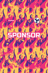 Jersey sublimation anime text effect and fire design soccer cycling motocross racing pattern background