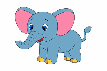 Fototapeta premium Elephant vector art illustration on a white background