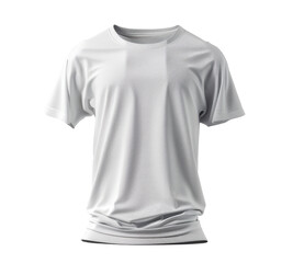 A white shirt is displayed on a white background. The shirt is folded and placed on a table