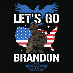 Let's go Brandon American veterans day graphics tshirt design