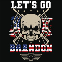 Let's go Brandon American veterans day graphics tshirt design