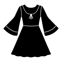 Dress icon silhouette vector illustration