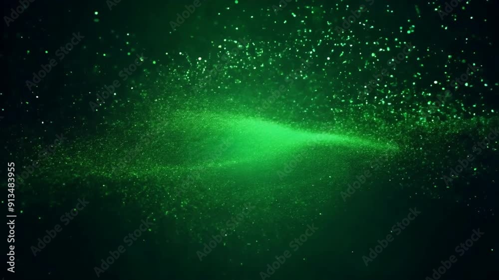 Canvas Prints emerald nebula: a swirling cloud of green particles evokes the mysteries of deep space in this ether