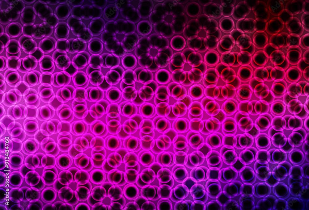 Wall mural dark pink vector layout with circle shapes.