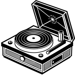  Vinyl player vector illustration 