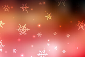 Light Red, Yellow vector texture in birthday style.