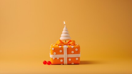 Christmas Theme Christmas Gift Box Christmas Tree Bell Candle Cake