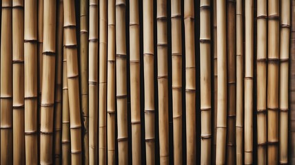 Naklejka premium Bamboo fence texture