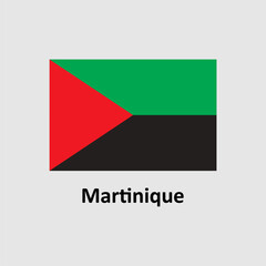 Martinique flag design vector illustration on a gray background for graphic and web design.