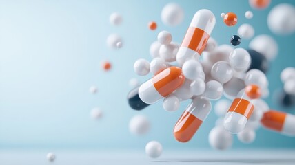 Stylized illustration of Zonisamide molecule in bold shapes and colors.