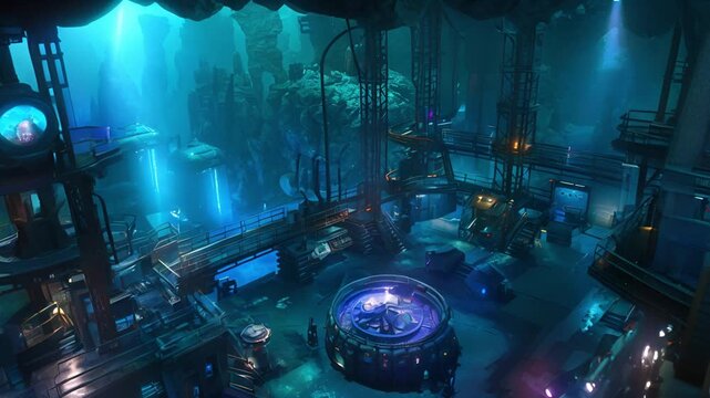Futuristic Underwater Base
