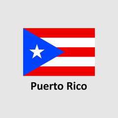 Puerto Rico flag design vector illustration on a gray background for graphic and web design.