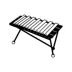 Marimba musical instrument silhouette