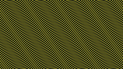 Yellow wave stripes pattern background vector image for backdrop or presentation