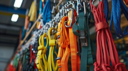 Organized Industrial Safety Harness and Gear for Fall Protection