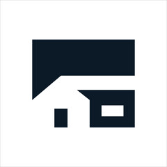 abstract house negative space design 