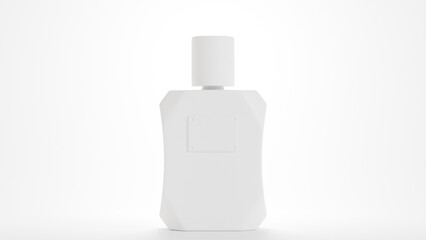 Elegant crystal bottle perfume design premium photo 3d render