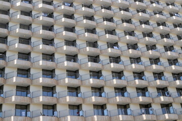 Fototapeta premium Architectural details of tall buildings and structures close-up.