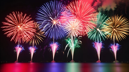 fireworks in the city