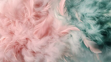 Pink and Teal Feather Texture.