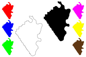 Mississippi County, Missouri (U.S. county, United States of America, USA, U.S., US) map vector illustration, scribble sketch Mississippi map