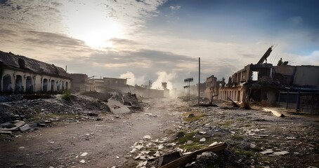 ruins of old abandoned factory