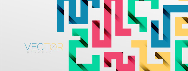 Color bend lines with shadow texture effect. Vector Illustration For Wallpaper, Banner, Background, Card, Book Illustration, landing page