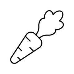 carrot line icon with white background vector stock illustration