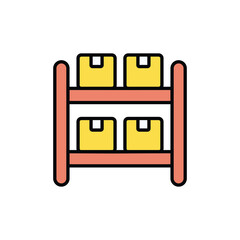 Shelve icon design with white background stock illustration