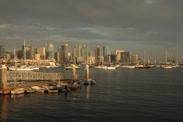 Fototapeta premium view of San Diego in California in United states of America with the Pacific ocean