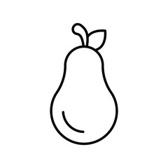 pear line icon with white background vector stock illustration