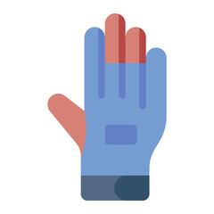 Bowling gloves icon for protective sport gear and equipment