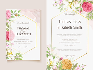 Beautifull Floral Wedding Invitation Template