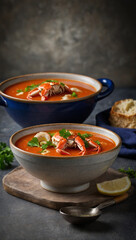 Delicious crab soup image, AI generate 10