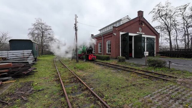 Steam locomotive, titan of yesteryears arrives at station destination