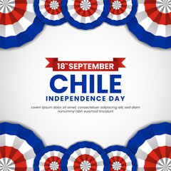 Chile Independence Day celebration with ornament decoration background