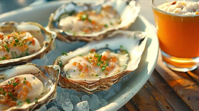 Cracked open and ready to devour fresh oysters